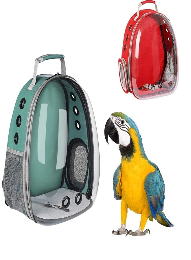 سايج سكوير حقيبة ظهر لحمل الطيور من سيج سكوير، حقيبة ظهر صغيرة لحمل الطيور الصغيرة والمتوسطة، حقيبة ظهر شفافة جيدة التهوية لحمل الحيوانات الأليفة والطيور أثناء المشي لمسافات طويلة (عشوائي) - Image 1